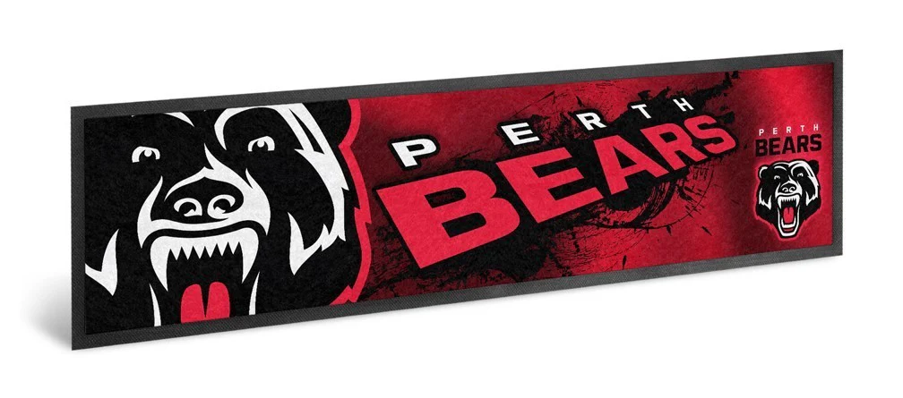 NRL Logo Bar Runner - Perth Bears - Bar Mat - 25cm x 90cm