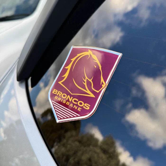 NRL Logo Emblem - Brisbane Broncos - Supporter Car Badge - Image 2