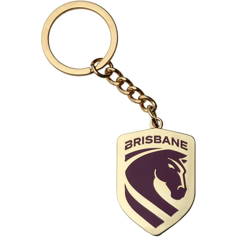 NRL Logo Metal Key Ring  Brisbane Broncos - Keyring
