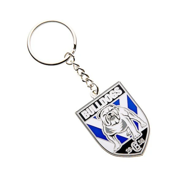 NRL Logo Metal Key Ring  - Canterbury Bulldogs - Keyring - Rugby League - TROFE