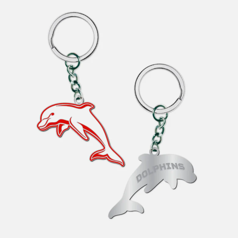 NRL Logo Metal Key Ring - Dolphins - Keyring - Rugby League - TROFE - Image 2
