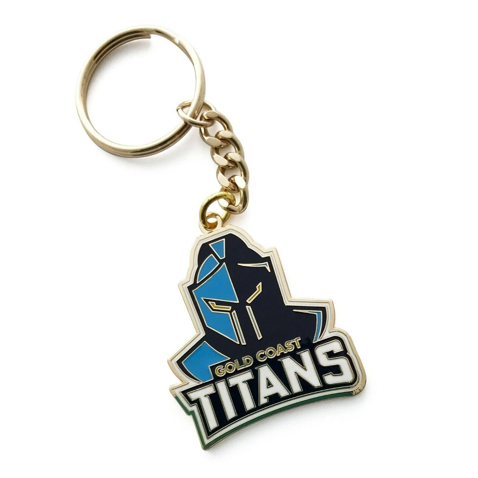 NRL Logo Metal Key Ring - Gold Coast Titans - Keyring - Rugby League - TROFE - Image 2