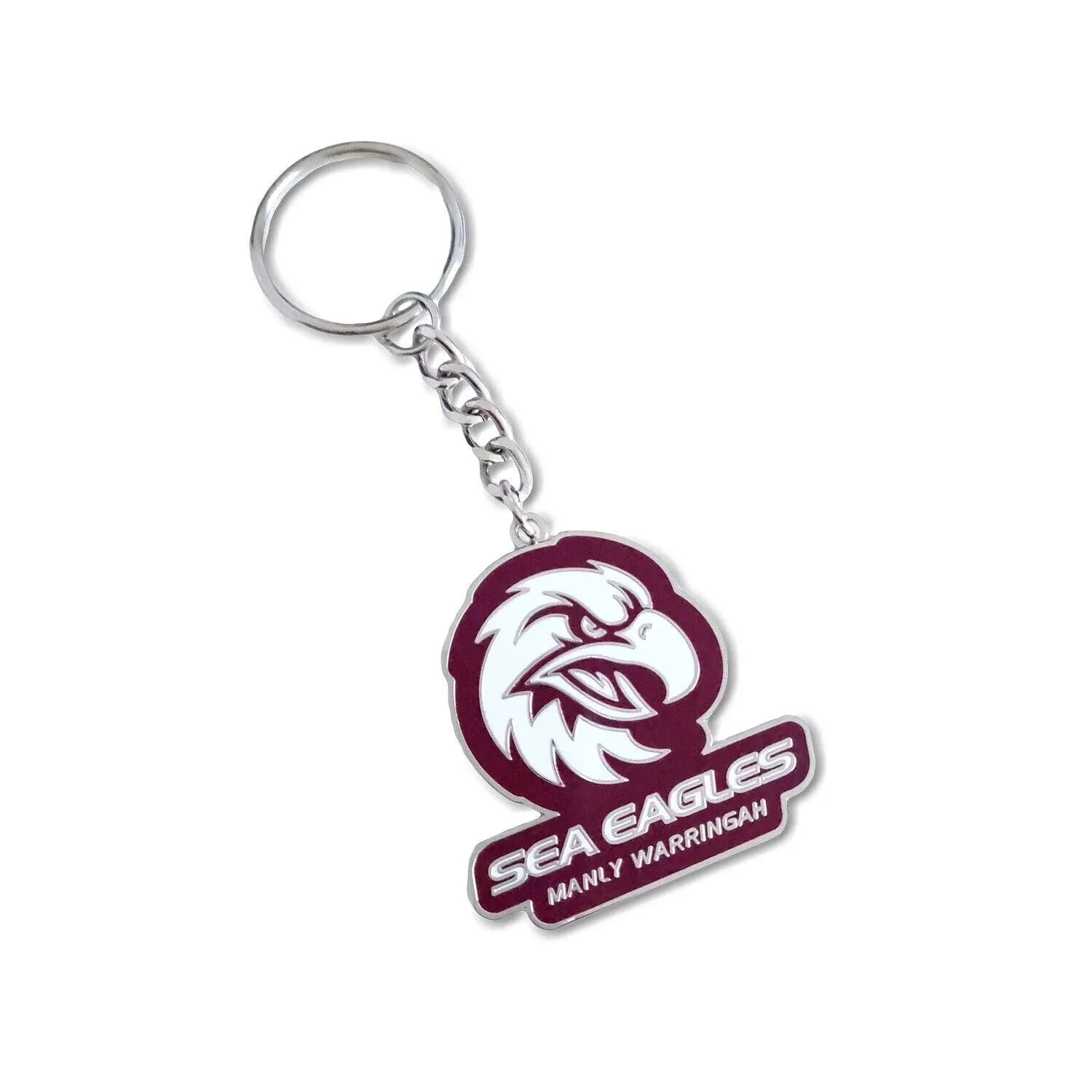 NRL Logo Metal Key Ring - Manly Sea Eagles - Keyring - Rugby League - TROFE - Image 2