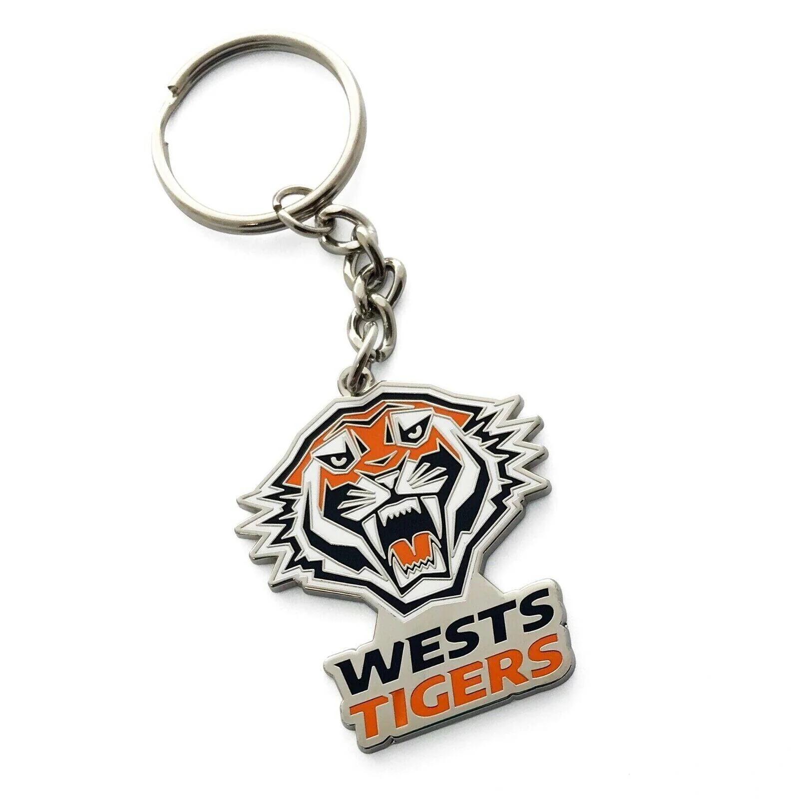 NRL Logo Metal Key Ring - Wests Tigers - Keyring - Rugby League - TROFE - Image 2