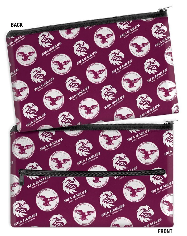NRL Logo Pencil Case - Manly Sea Eagles - Neoprene - 33cm x 21cm
