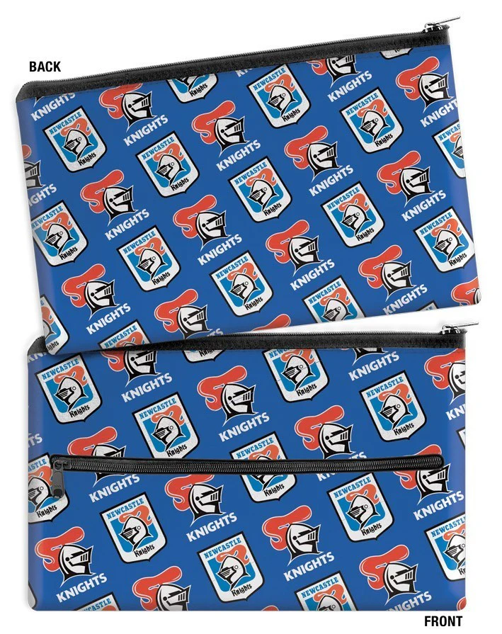 NRL Logo Pencil Case - Newcastle Knights - Neoprene - 33cm x 21cm