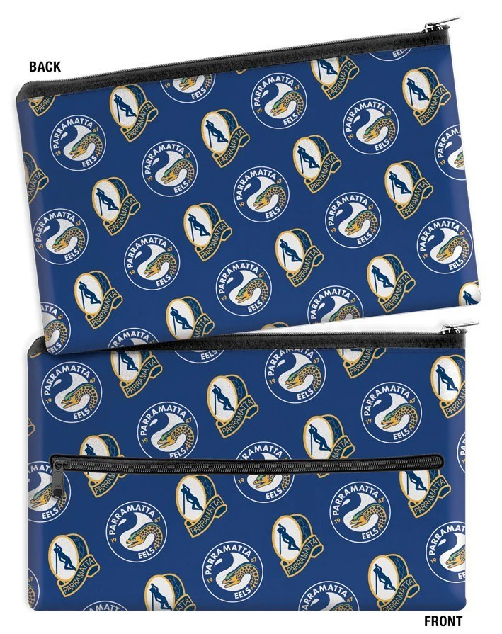 NRL Logo Pencil Case - Parramatta Eels - Neoprene - 33cm x 21cm