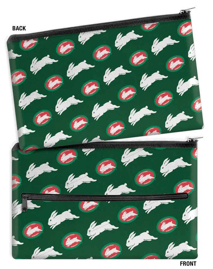 NRL Logo Pencil Case - South Sydney Rabbitohs - Neoprene - 33cm x 21cm - Image 2