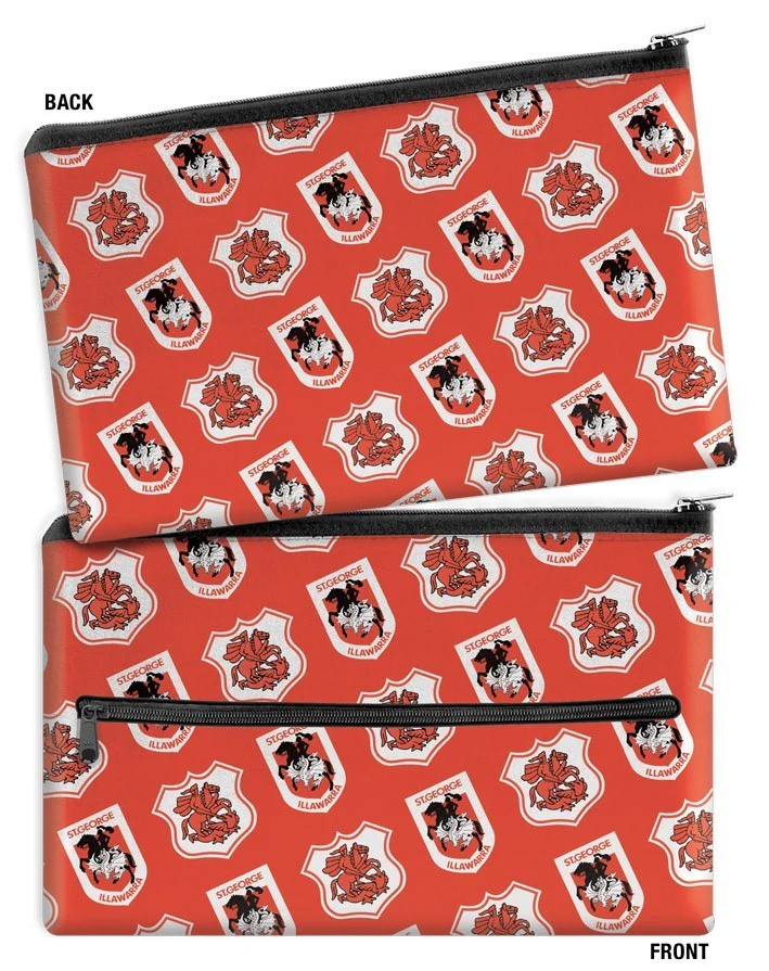NRL Logo Pencil Case - St George Illawarra Dragons - Neoprene - 33cm x 21cm - Image 2