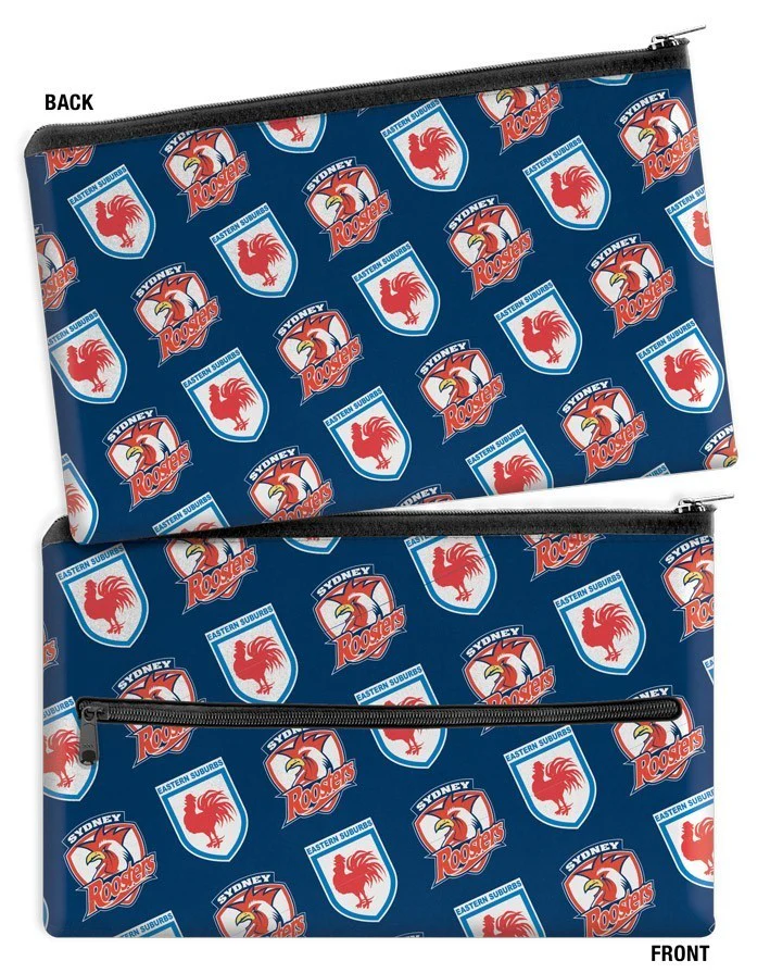 NRL Logo Pencil Case - Sydney Roosters - Neoprene - 33cm x 21cm - Image 2