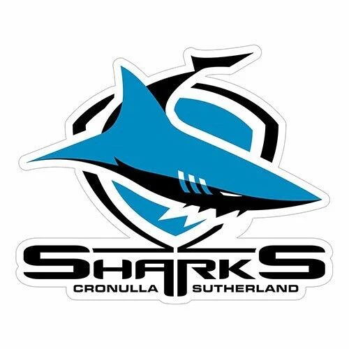 NRL Logo Sticker - Cronulla Sharks - 25cm x 21cm Decal - Image 2