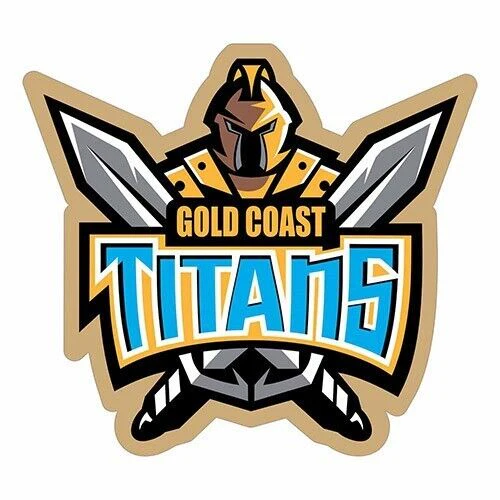 NRL Logo Sticker - Gold Coast Titans - 25cm x 21cm Decal - Image 2