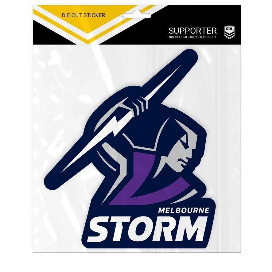 NRL Logo Sticker - Melbourne Storm - 25cm x 21cm Decal - Image 2