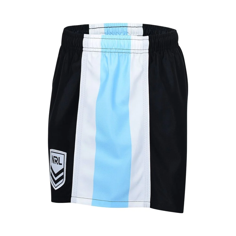 NRL Logo Supporter Footy Shorts - Cronulla Sharks - Youth Kids - Image 2