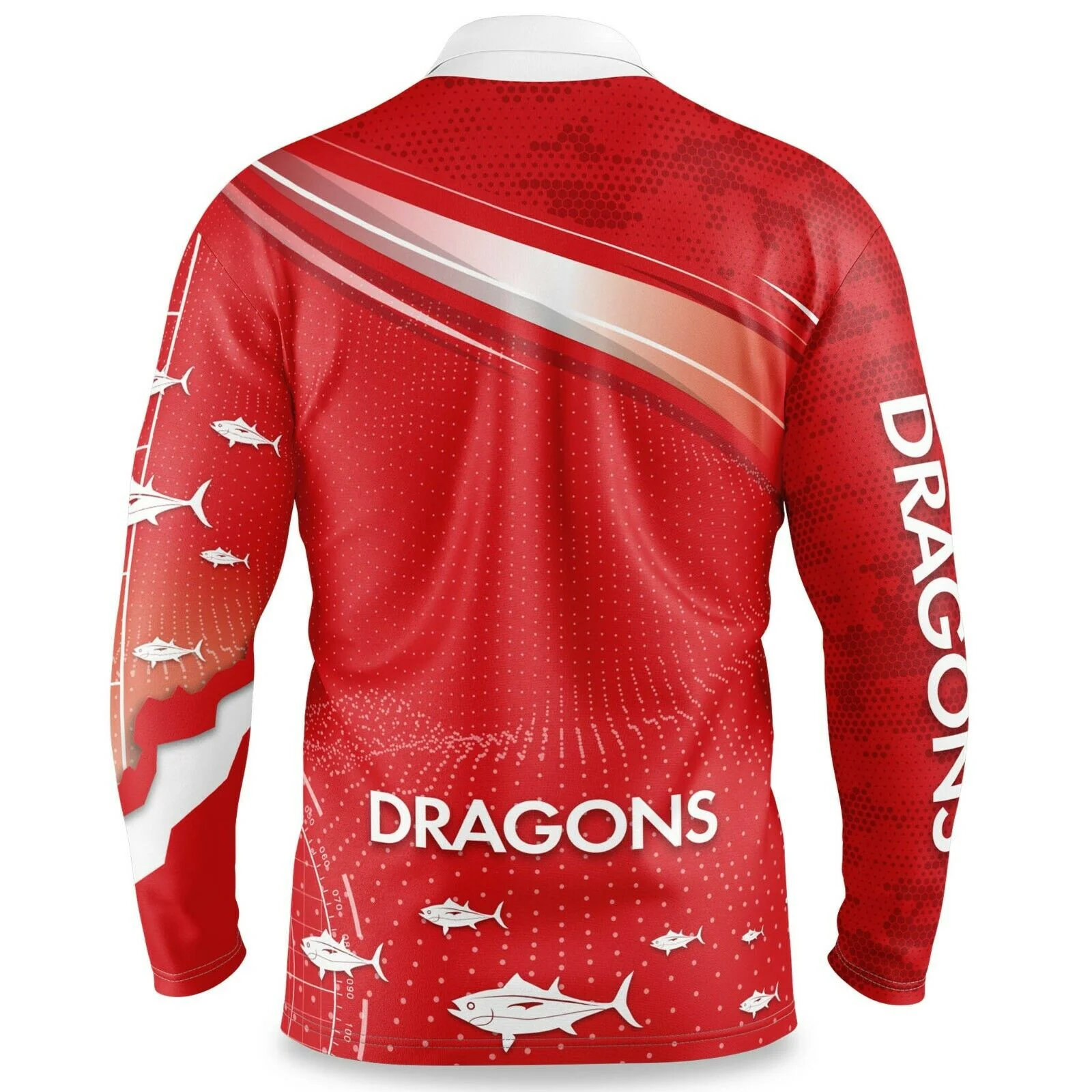 NRL Long Sleeve Fishfinder Fishing Shirt - St George Illawarra Dragons - YOUTH - Image 2