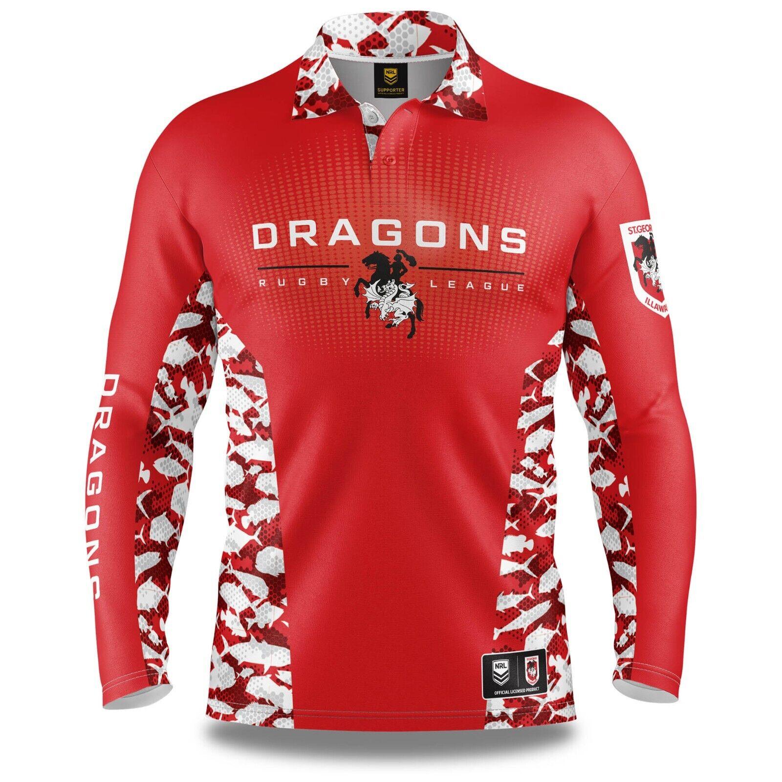 NRL Long Sleeve Reef Runner Fishing Shirt - St George Illawarra Dragons - YOUTH - Image 2