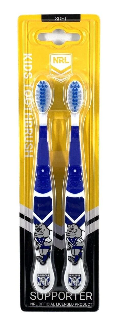 NRL Mascot Kids Toothbrush - Canterbury Bulldogs - Soft - Image 2