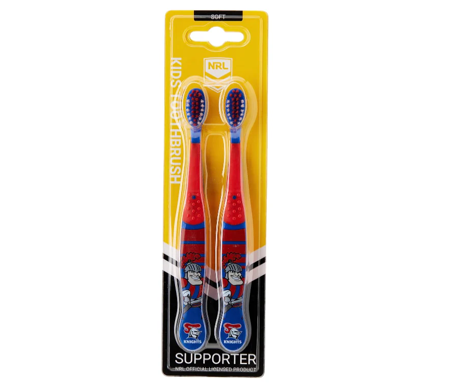 NRL Mascot Kids Toothbrush - Newcastle Knights - Soft - Image 2