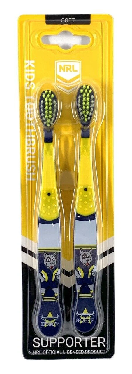 NRL Mascot Kids Toothbrush - North Queensland Cowboys - Soft - Image 2