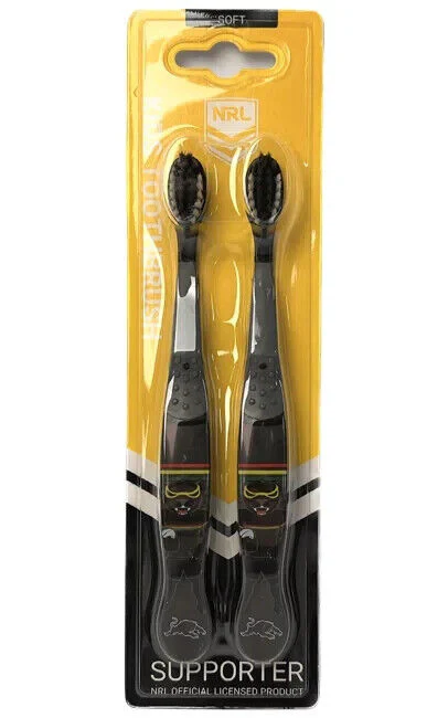 NRL Mascot Kids Toothbrush - Penrith Panthers - Soft - Image 2