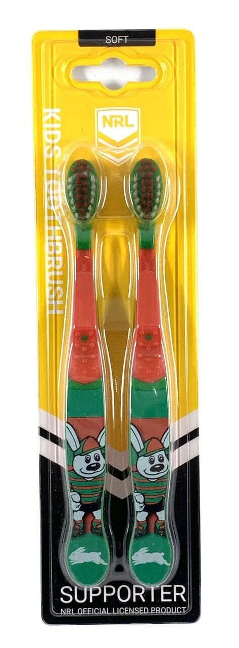 NRL Mascot Kids Toothbrush - South Sydney Rabbitohs - Soft - Image 2