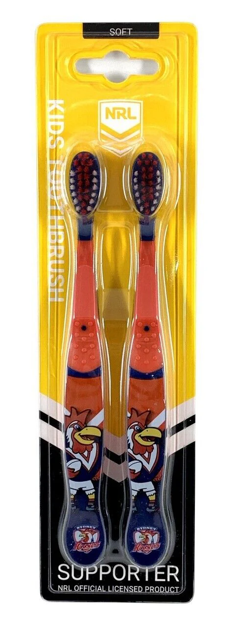 NRL Mascot Kids Toothbrush - Sydney Roosters - Soft - Image 2