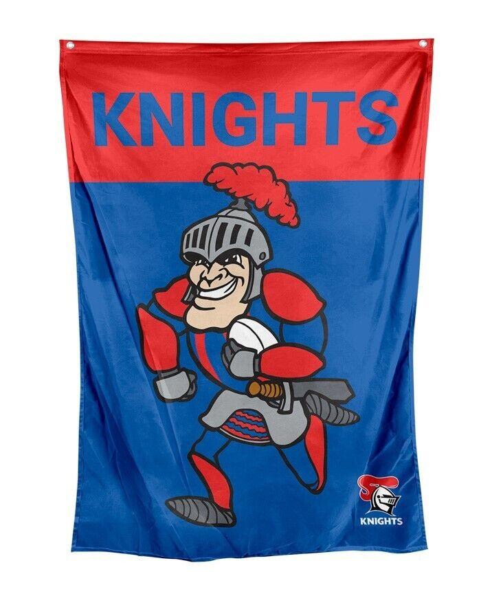 NRL Mascot Wall Flag - Newcastle Knights - Cape Flag - Approx 100cm x 70cm - Image 2