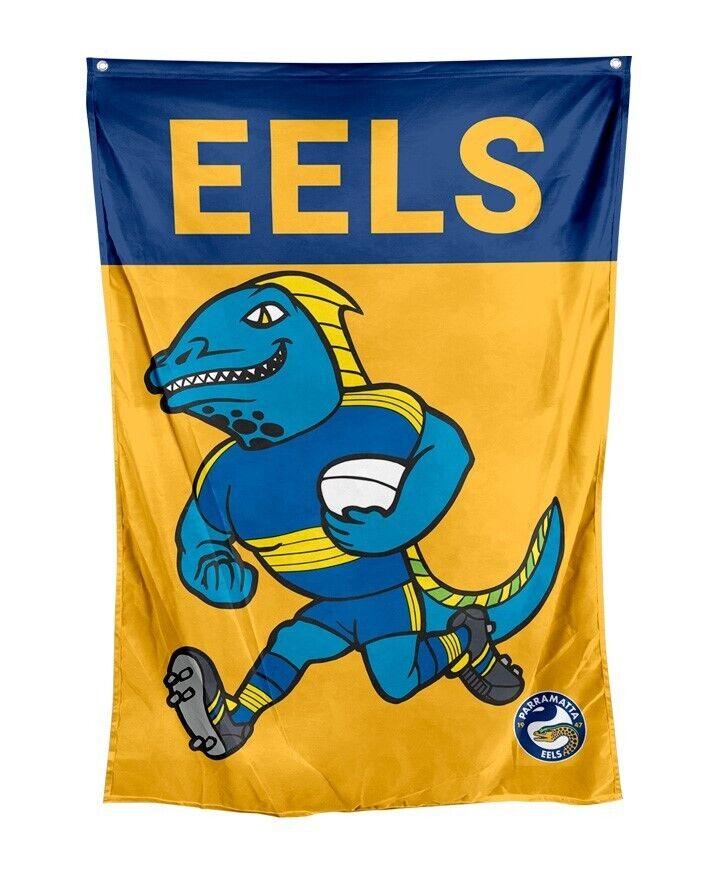 NRL Mascot Wall Flag - Paramatta Eels - Cape Flag - Approx 100cm x 70cm - Image 2