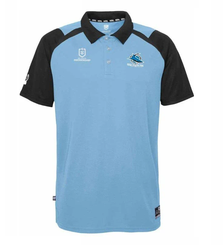 NRL Mens Performance Supporter Polo Shirt - Cronulla Sharks