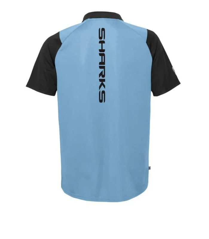 NRL Mens Performance Supporter Polo Shirt - Cronulla Sharks - Image 2