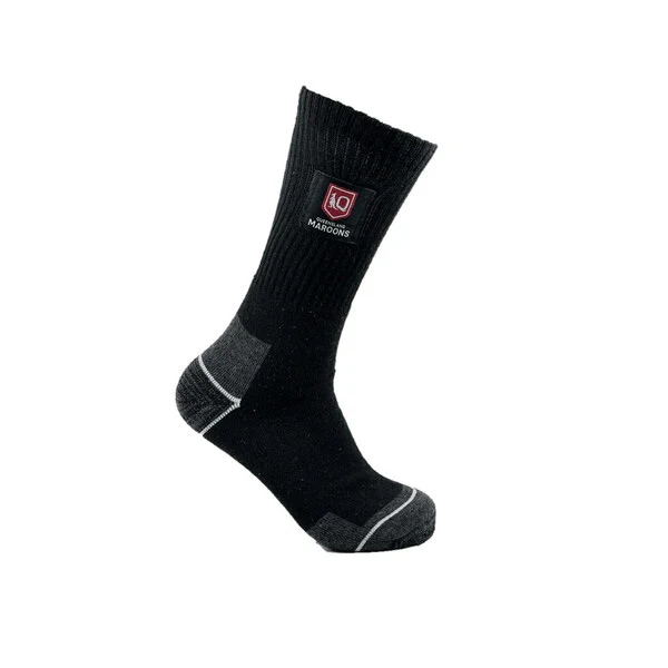 NRL Mens Work Socks - Queensland Maroons - Two Pack - QLD - Sock - Image 2