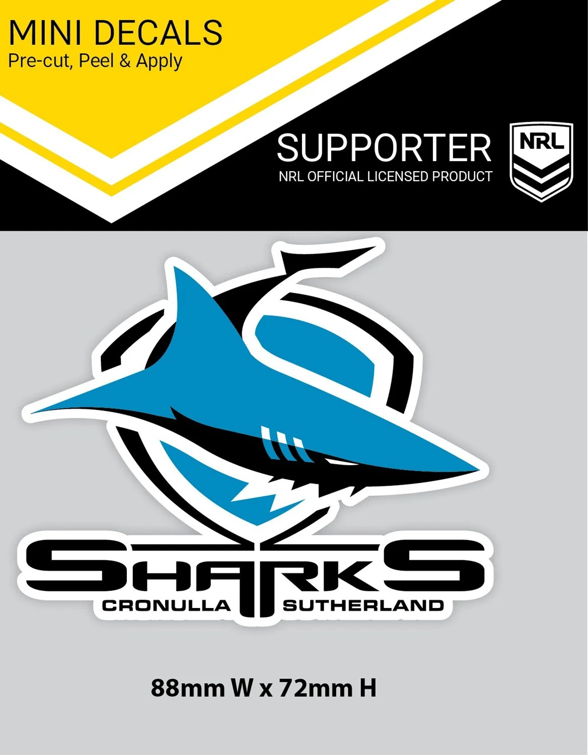 NRL Mini Decal - Cronulla Sharks - Single Sticker