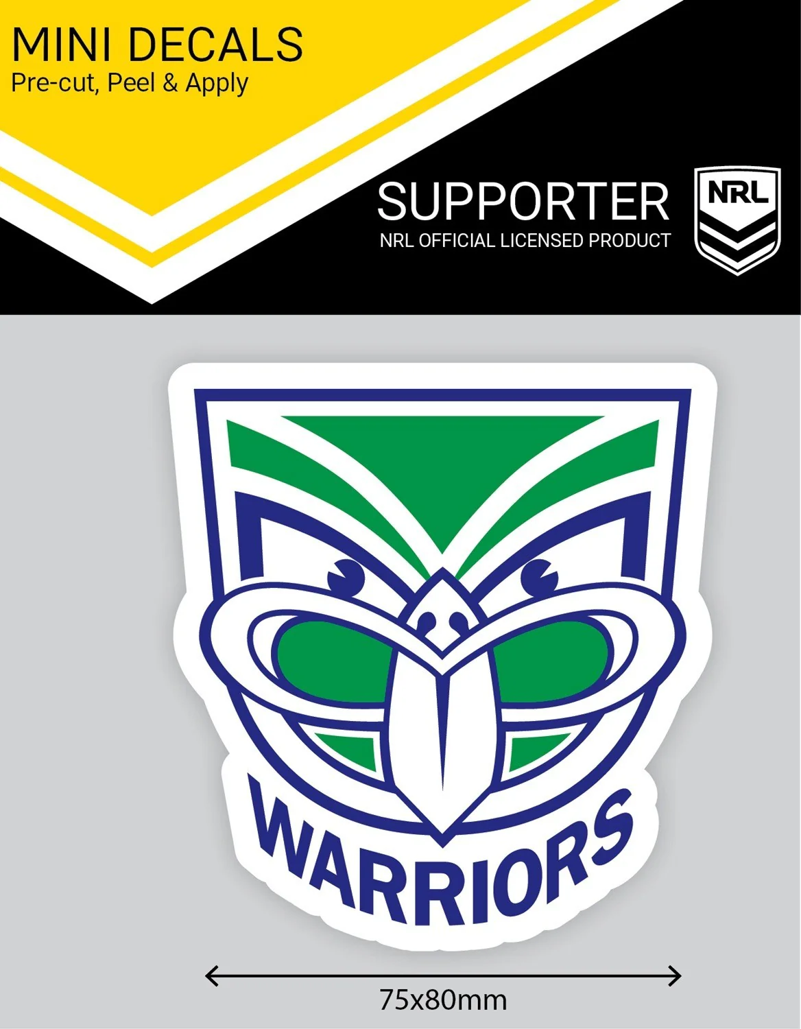 NRL Mini Decal - New Zealand Warriors - Single Sticker - Image 2