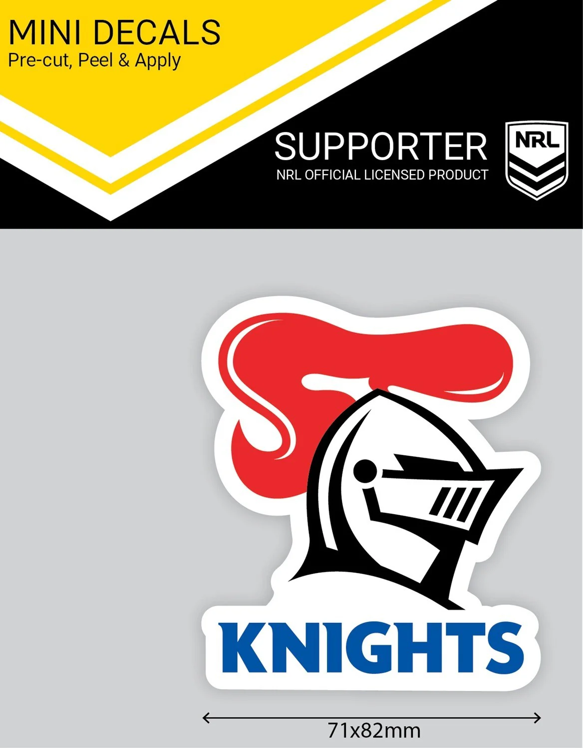 NRL Mini Decal - Newcastle Knights - Single Sticker