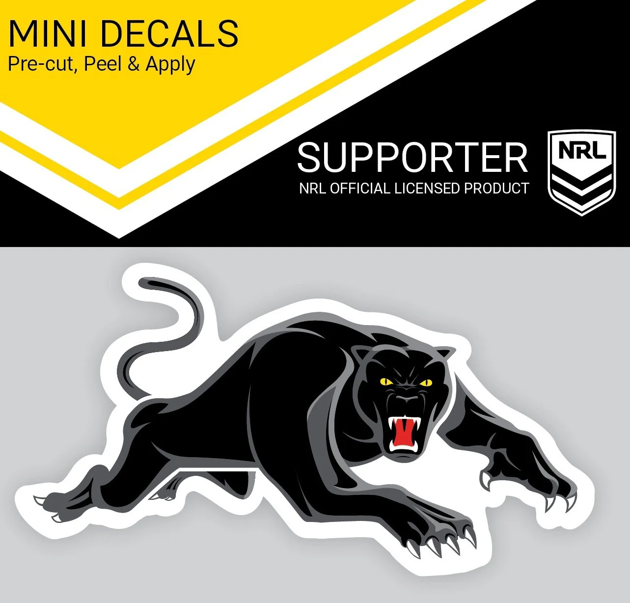 NRL Mini Decal - Penrith Panthers - Single Sticker