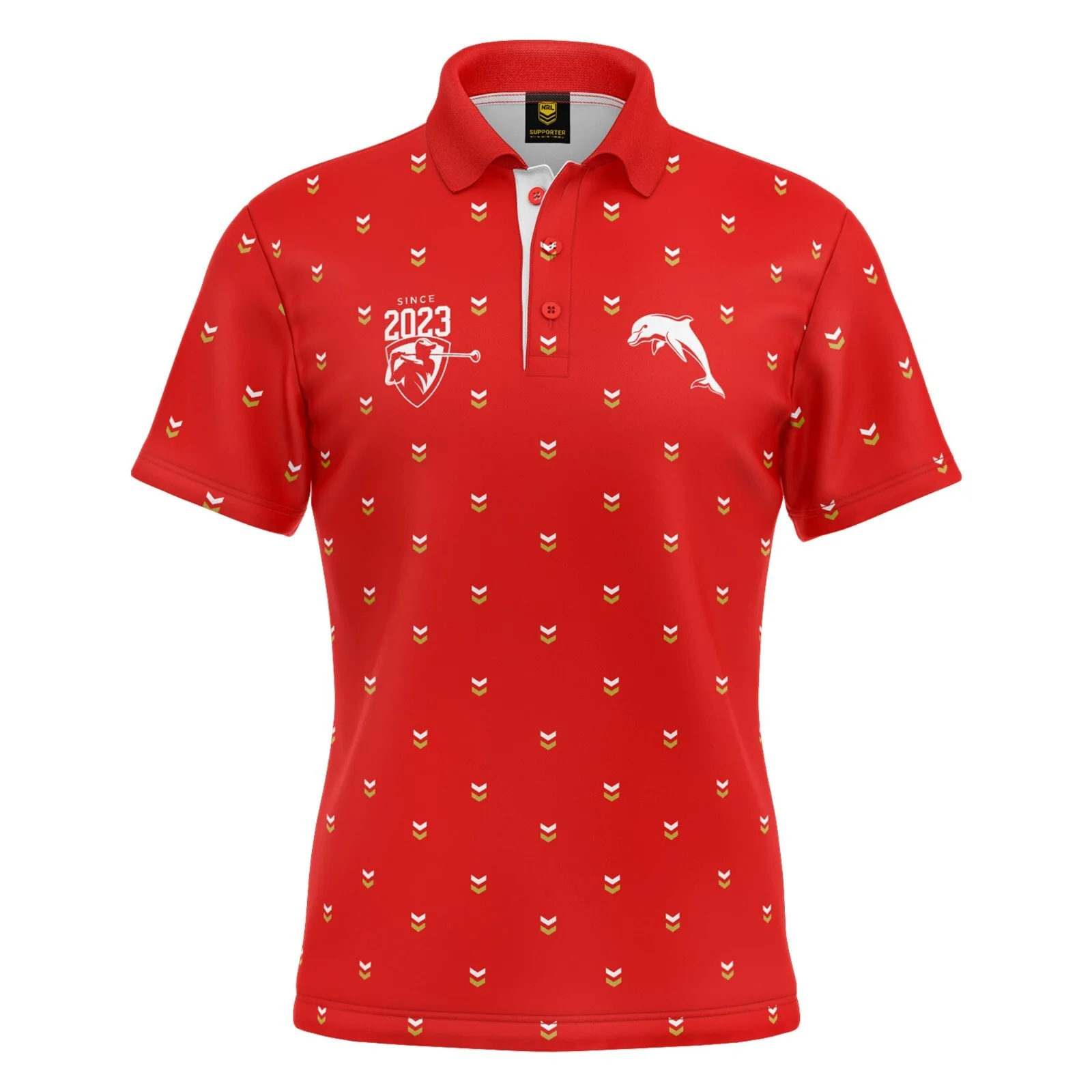 NRL 'Mulligan' Golf Polo - Dolphins - Adult - Mens - Polo
