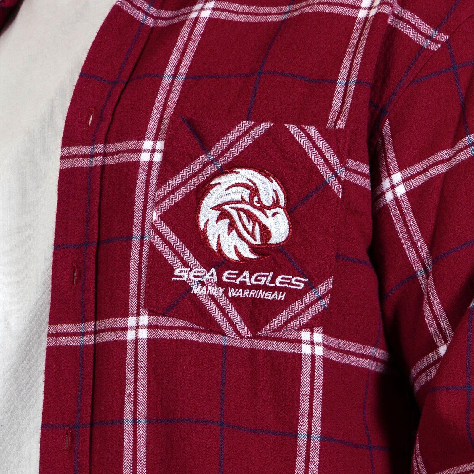 NRL 'Mustang' Flannel Polo - Manly Sea Eagles - Flanno Shirt - Image 3