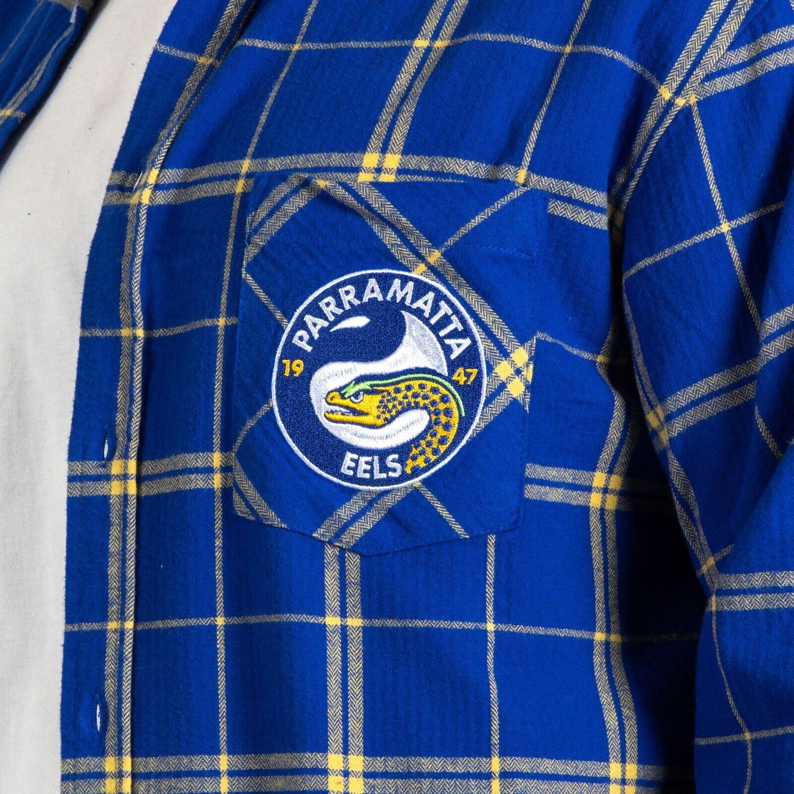 NRL 'Mustang' Flannel Polo - Parramatta Eels - Flanno Shirt - Image 3