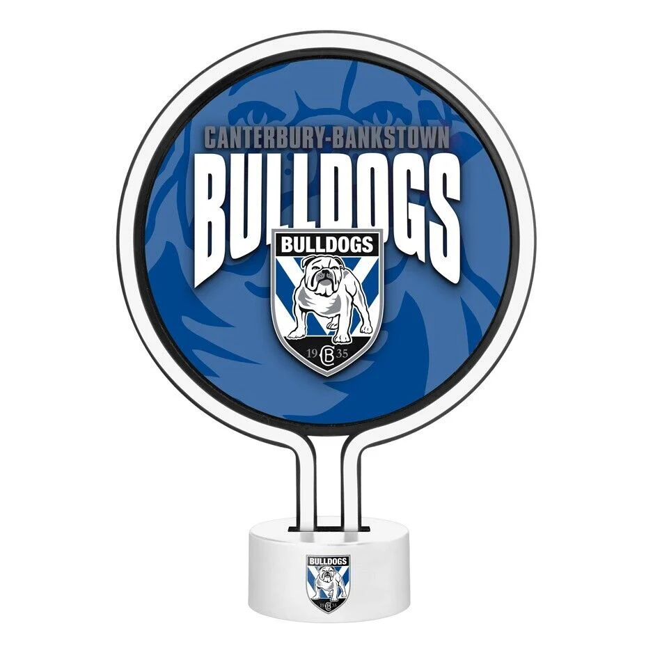 NRL Neon Light - Canterbury Bulldogs - 30 x 21.5 x 8.5cm - Team Logo - Image 2