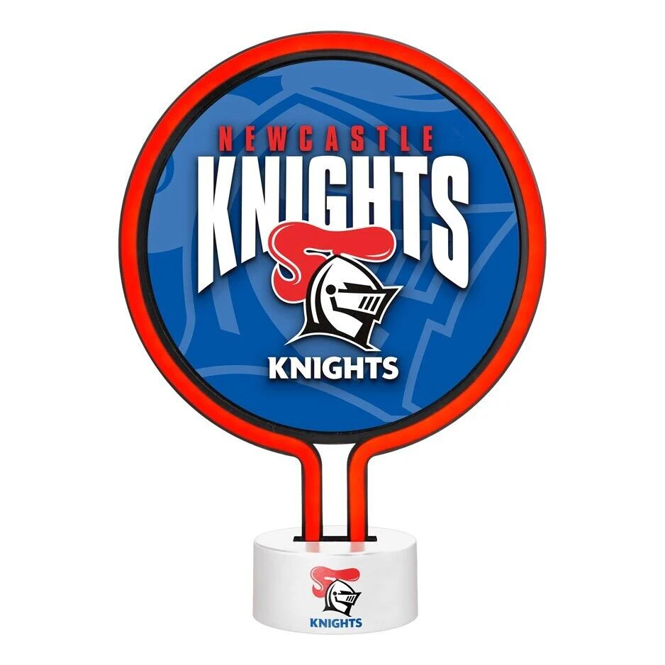 NRL Neon Light - Newcastle Knights - 30 x 21.5 x 8.5cm - Team Logo - Image 2