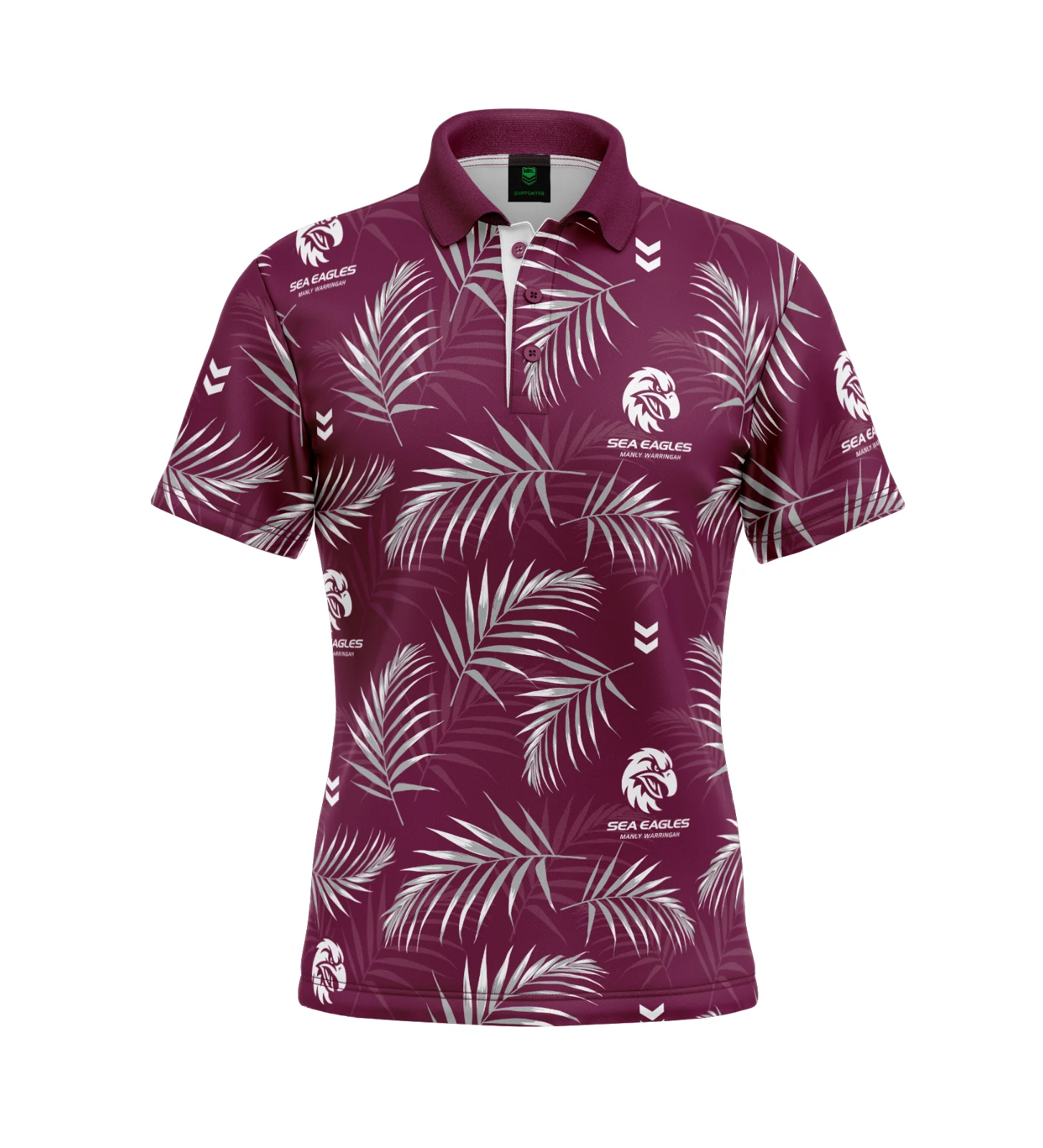 NRL 'Palm Beach' Golf Polo - Manly Sea Eagles - Adult - Mens - Polo