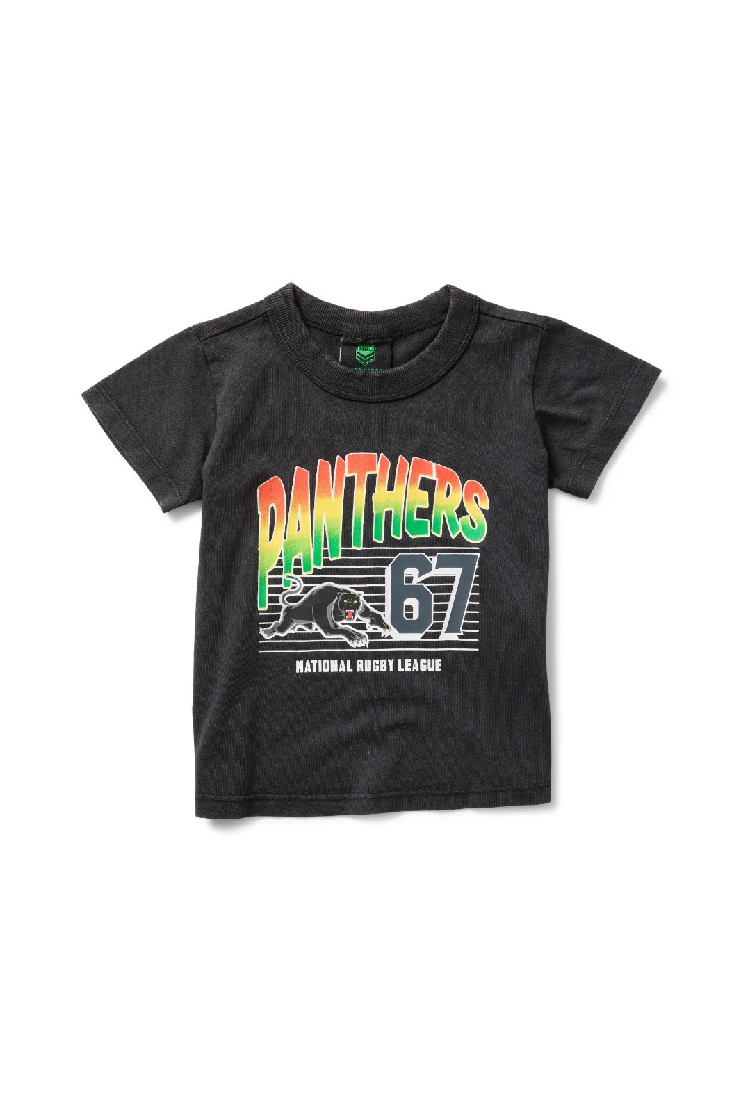 NRL Penrith Panthers - Washed Shred Tee Shirt - Toddler Kids - Cotton T-Shirt