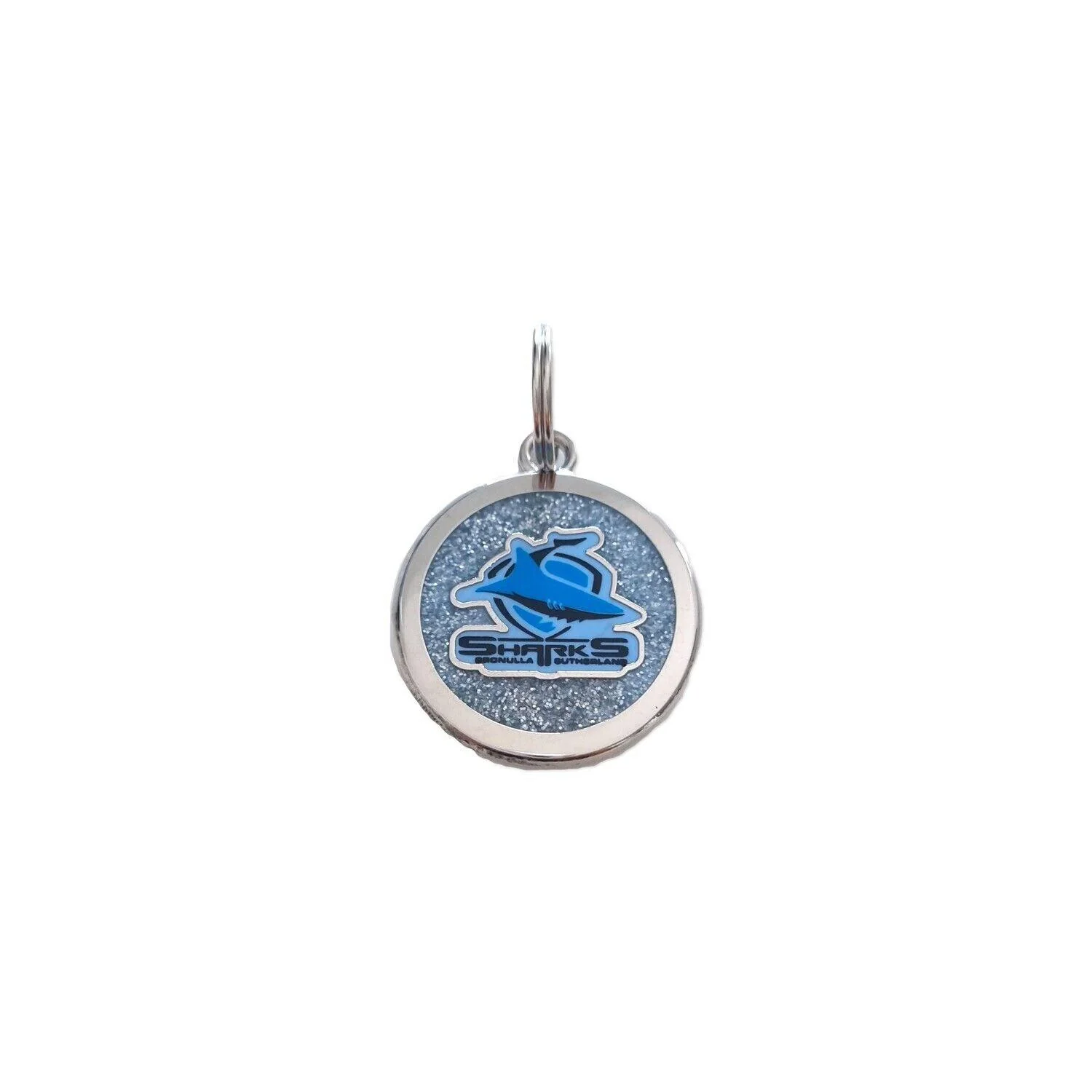 NRL Pet ID Tag - Cronulla Sharks - Engravable - 25mm diameter - Image 2