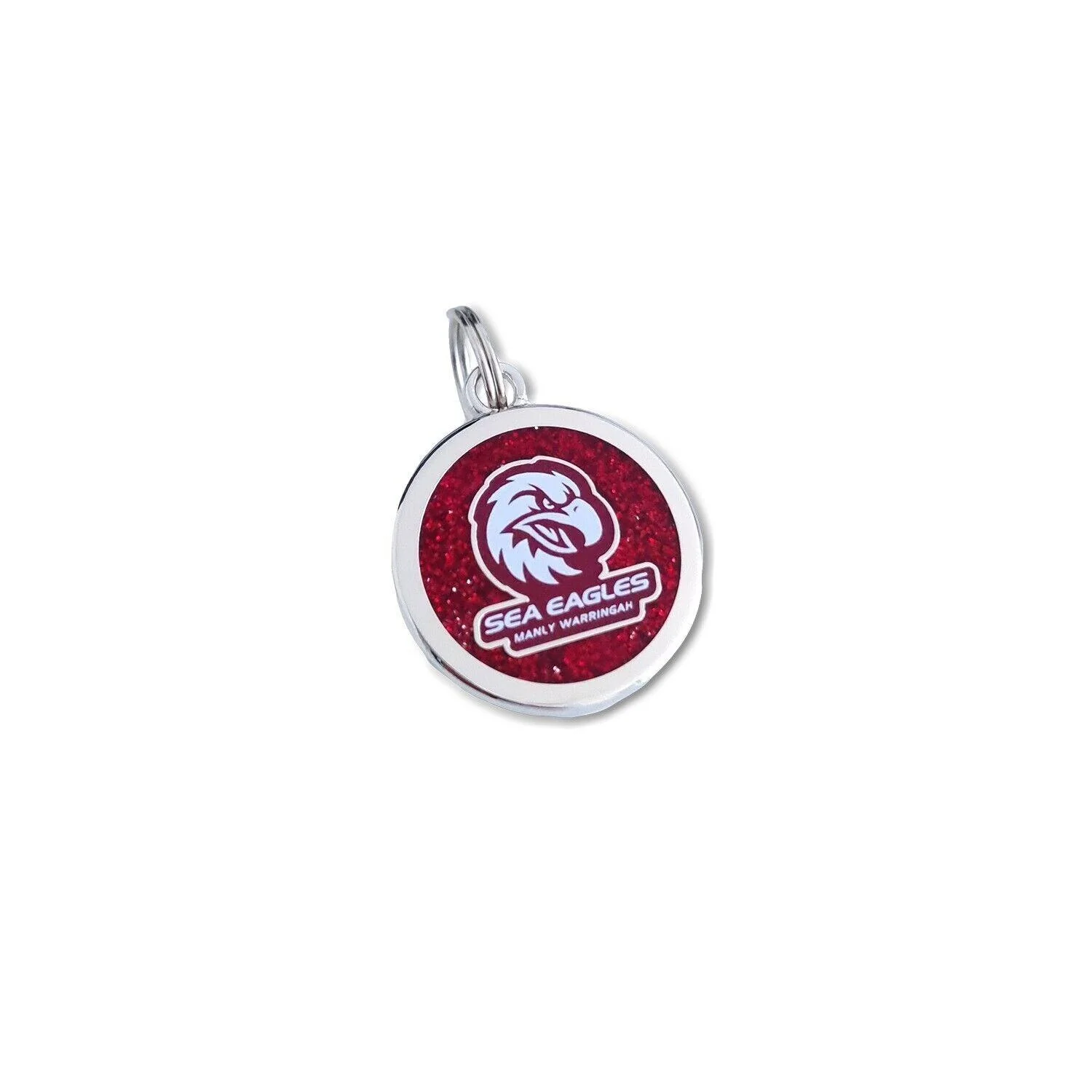 NRL Pet ID Tag - Manly Sea Eagles - Engravable - 25mm diameter - Image 2