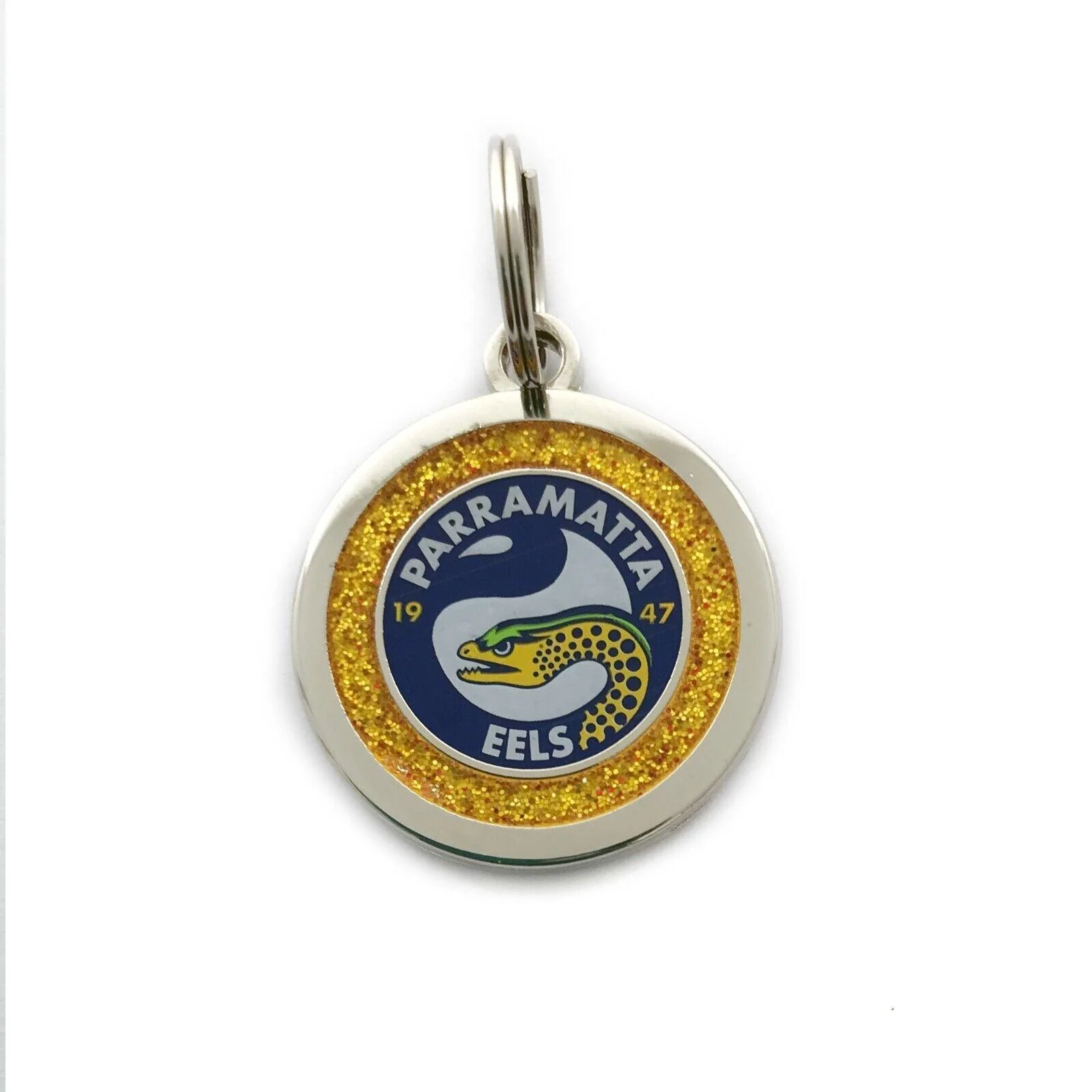 NRL Pet ID Tag - Paramatta Eels - Engravable - 25mm diameter