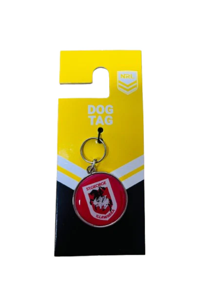 NRL Pet ID Tag - St George Illawarra Dragons - Engravable - 30mm diameter