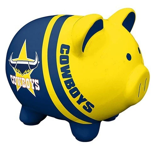 NRL Piggy Bank Money Box With Coin Slot - North Queensland Cowboys - Image 2
