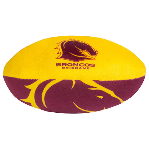 NRL Plush Soft Football - Brisbane Broncos - Ball - 12cm x 25cm