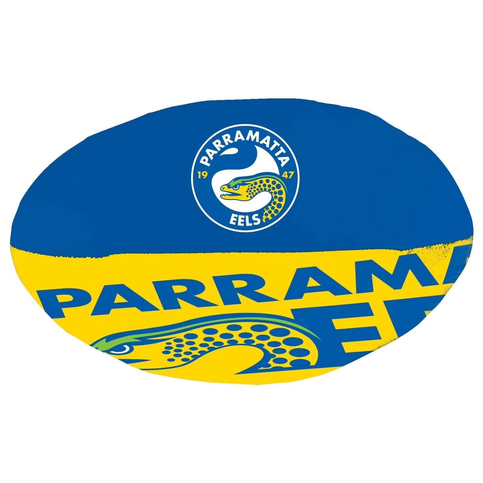 NRL Plush Soft Football - Paramatta Eels - Ball - 12cm x 25cm - Image 2