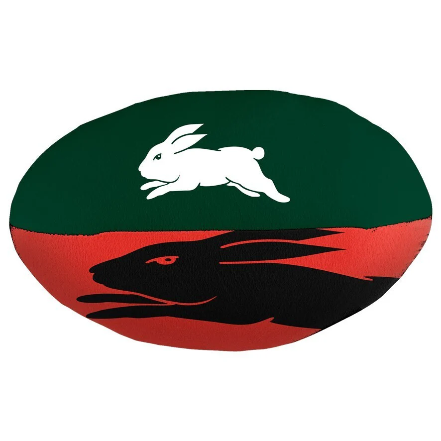NRL Plush Soft Football - South Sydney Rabbitohs - Ball - 12cm x 25cm - Image 2
